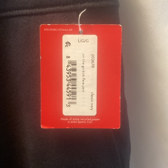 NWT Spanx navy blue kick flare size large - Picture 2 of 3